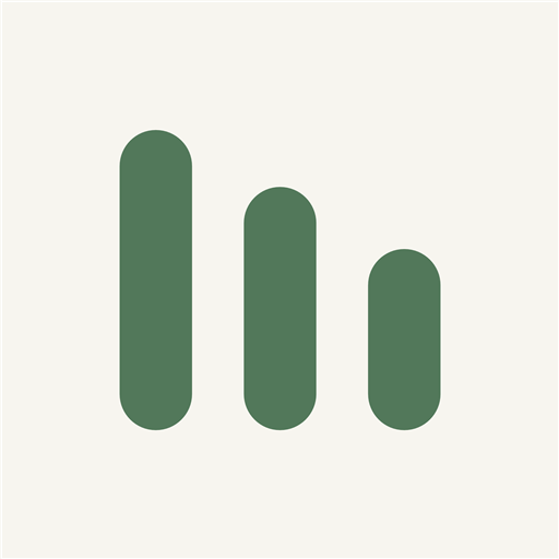 Focusettle app icon with three green rounded bars on a warm cream background