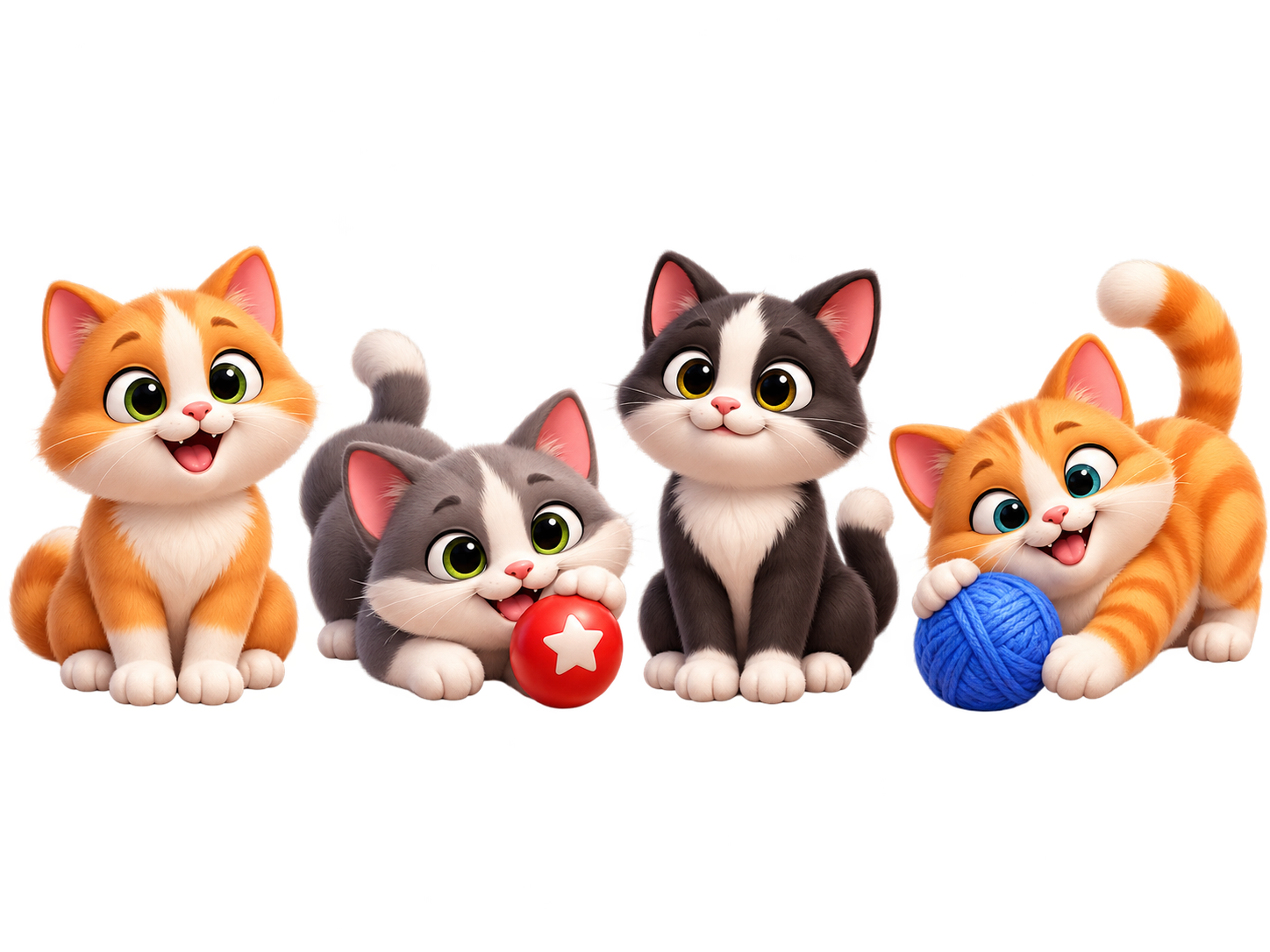 Cat mascots from Physics Blast: Cat Toy Smash